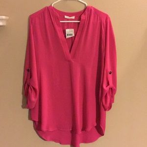 Lush silk 3/4 sleeve top